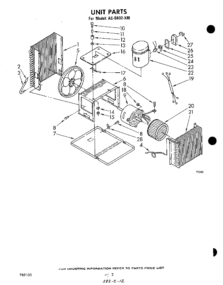 SECTION Diagram and Parts List for ACS602XM  Whirlpool Air Conditioner