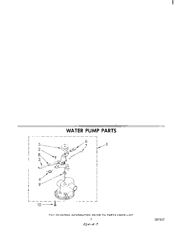 WATER PUMP Diagram and Parts List for LC4500XMW1  Whirlpool Washer
