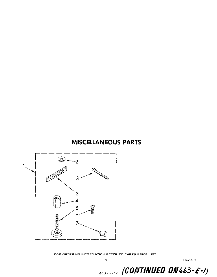 MISCELLANEOUS Diagram and Parts List for LA6150XSW0  Whirlpool Washer