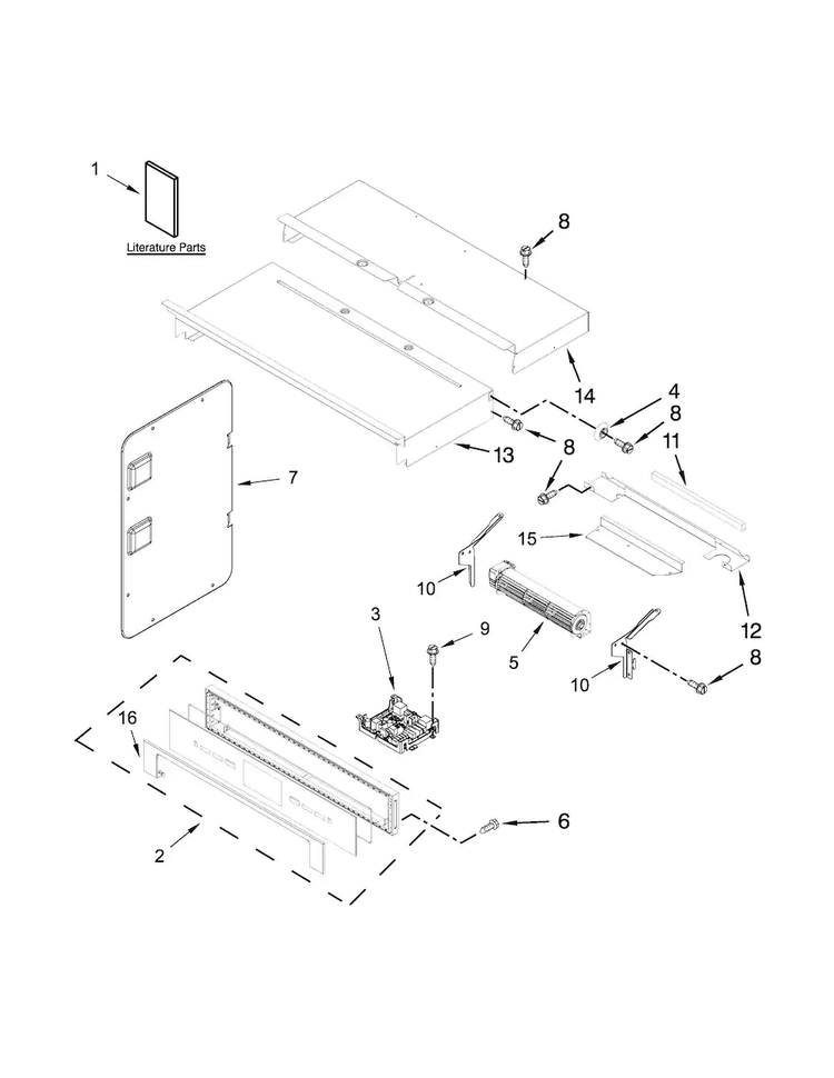 Control Panel Parts Diagram and Parts List for WOC97ES0ES01  Whirlpool Microwave
