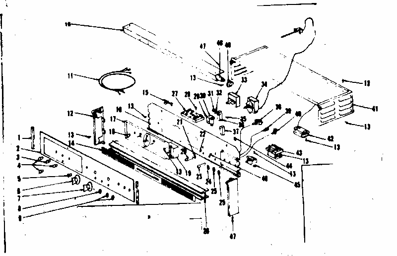 Control Section Diagram and Parts List for 8504256821  Kenmore Range