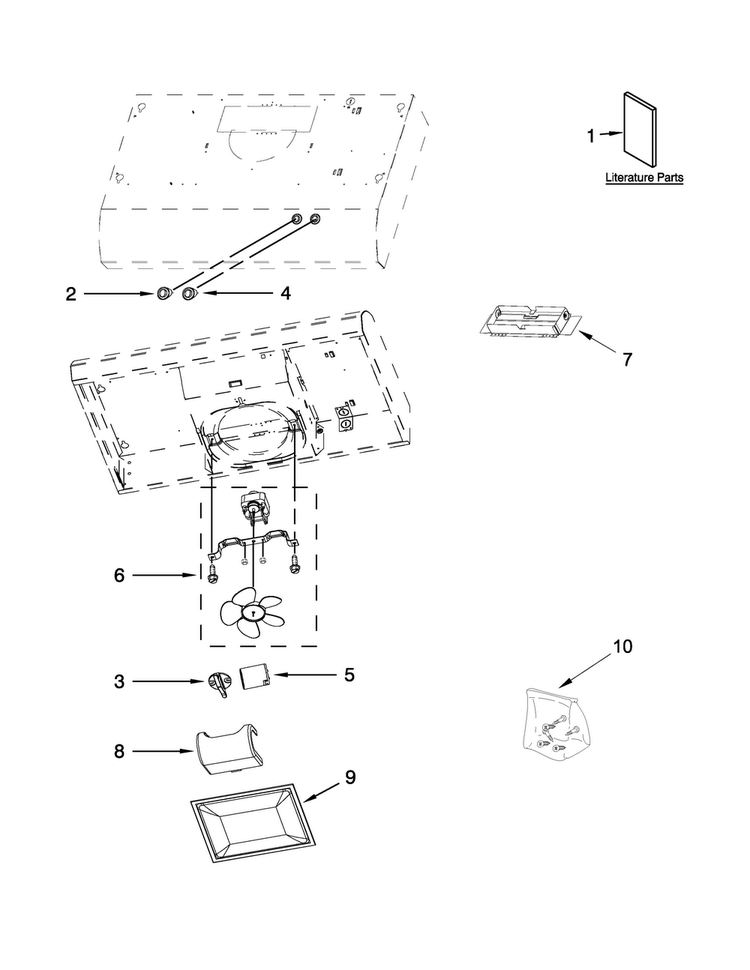 Hood Parts Diagram and Parts List for UXT3030ADW0  Whirlpool Range Hood