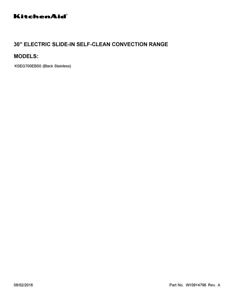 Cover Sheet Diagram and Parts List for KSEG700EBS0  KitchenAid Range