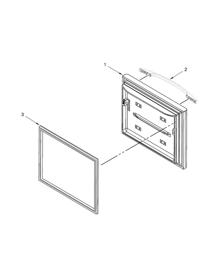 Freezer Door Parts Diagram and Parts List for 10679402410  Kenmore Refrigerator