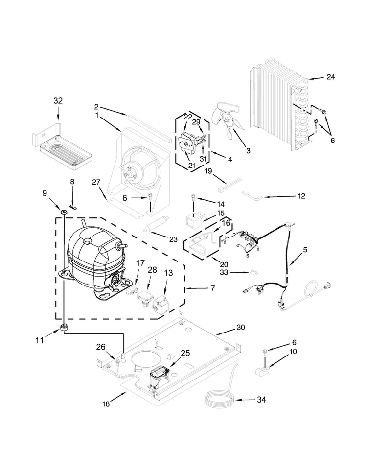 Unit Parts Diagram and Parts List for KUIC15POZP1  KitchenAid Ice Maker