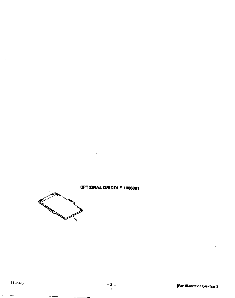 Optional Griddle Diagram and Parts List for 2453*AA  Roper Range