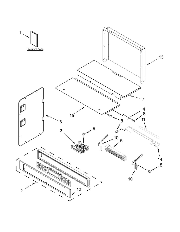 Control Panel Parts Diagram and Parts List for KOCE507ESS02  KitchenAid Microwave