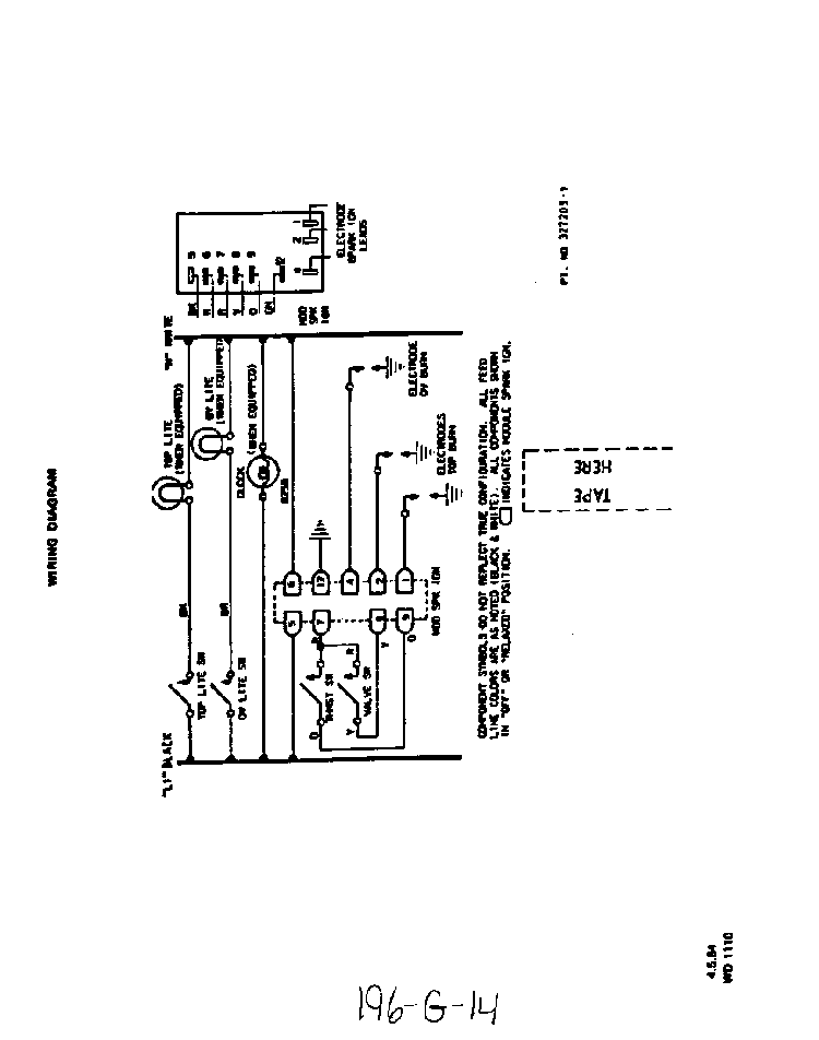 Wiring Diagram Diagram and Parts List for F4458*0  Roper Range