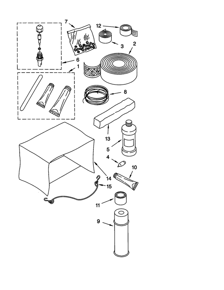 Optional Parts Diagram and Parts List for ACQ12XJ1  Whirlpool Air Conditioner