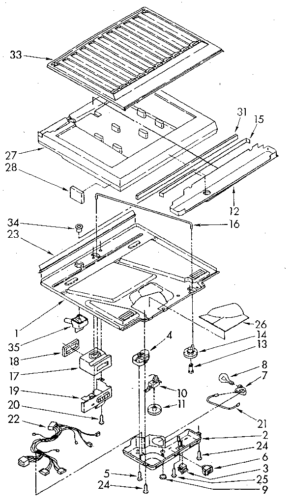 Compartment Separator Diagram and Parts List for ET18JKYSN02  Whirlpool Refrigerator