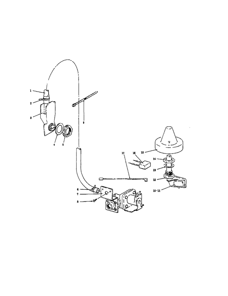 Fill And Overfill Unit Diagram and Parts List for ML-42117  KitchenAid Dishwasher