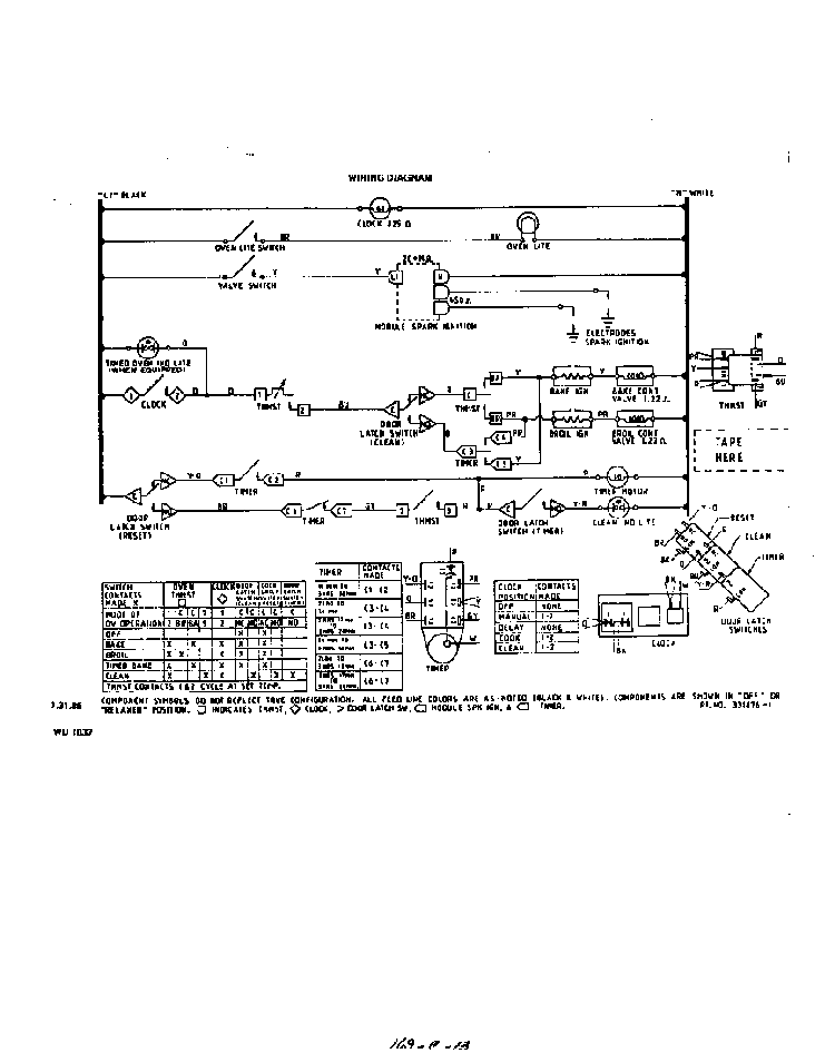 Wiring Diagram Diagram and Parts List for 1456*2A  Roper Range