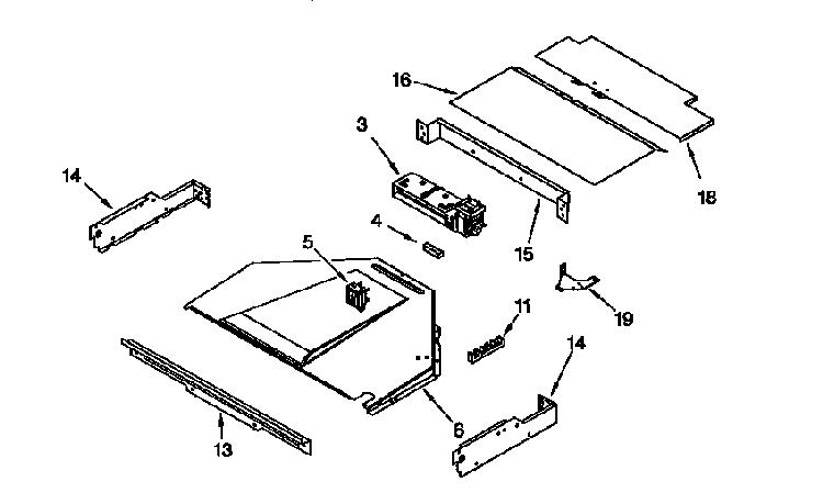 Top Venting Diagram and Parts List for KEBS107DBAL4  KitchenAid Wall Oven