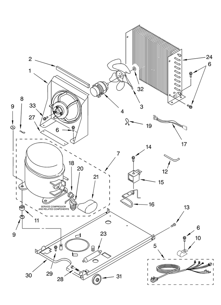 Unit Parts Diagram and Parts List for 8198549  KitchenAid Ice Maker