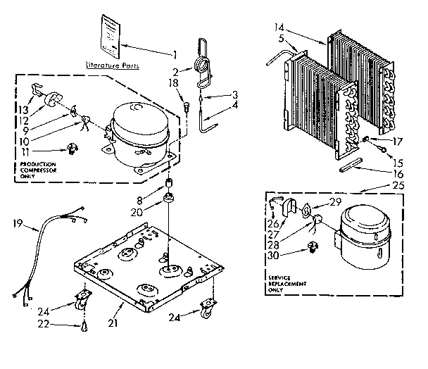 Unit Parts Diagram and Parts List for 42856310  Whirlpool Dehumidifier