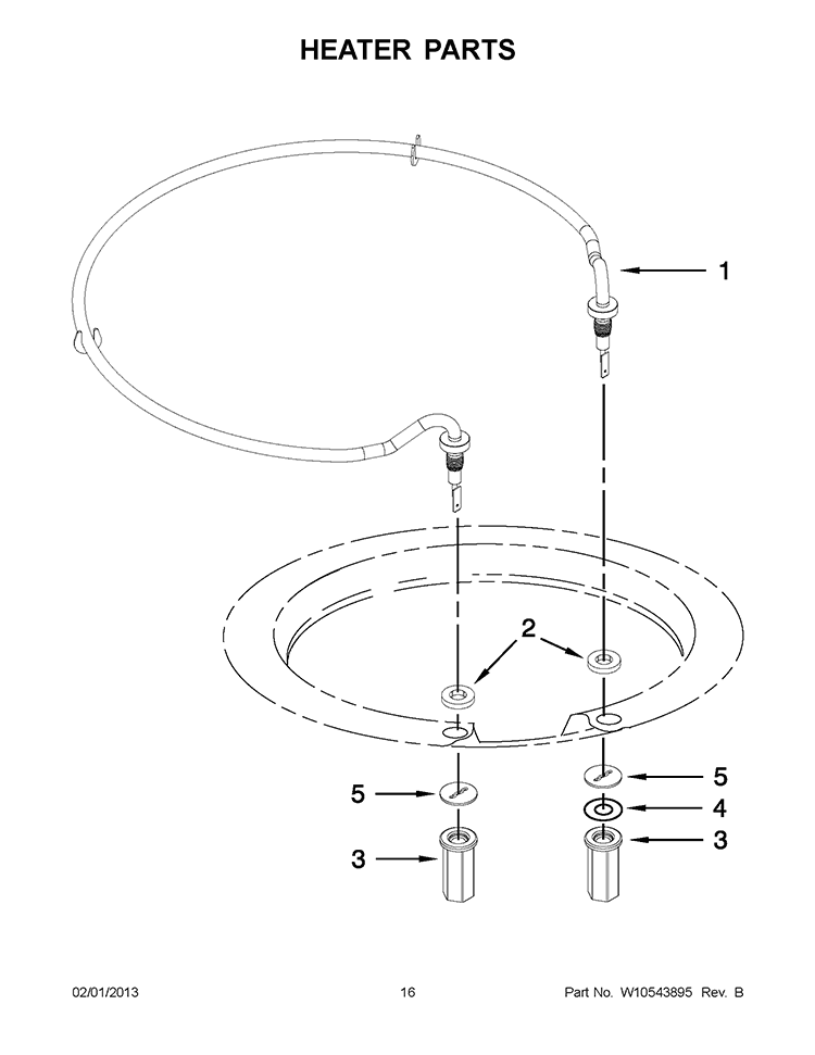 HEATER PARTS Diagram and Parts List for BLB14DRANA0  Whirlpool Dishwasher
