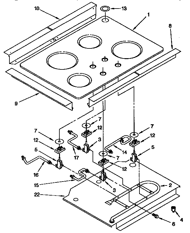 Burner Box, Gas Valves And Switches Diagram and Parts List for KDDT07BAL0  KitchenAid Range