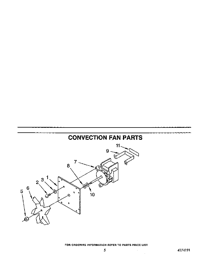 CONVECTION FAN Diagram and Parts List for KEMS377XBL1  KitchenAid Microwave Oven Combo