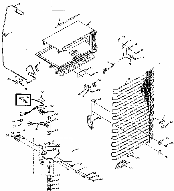 Unit Parts Diagram and Parts List for 106M12DSL-F  Kenmore Refrigerator