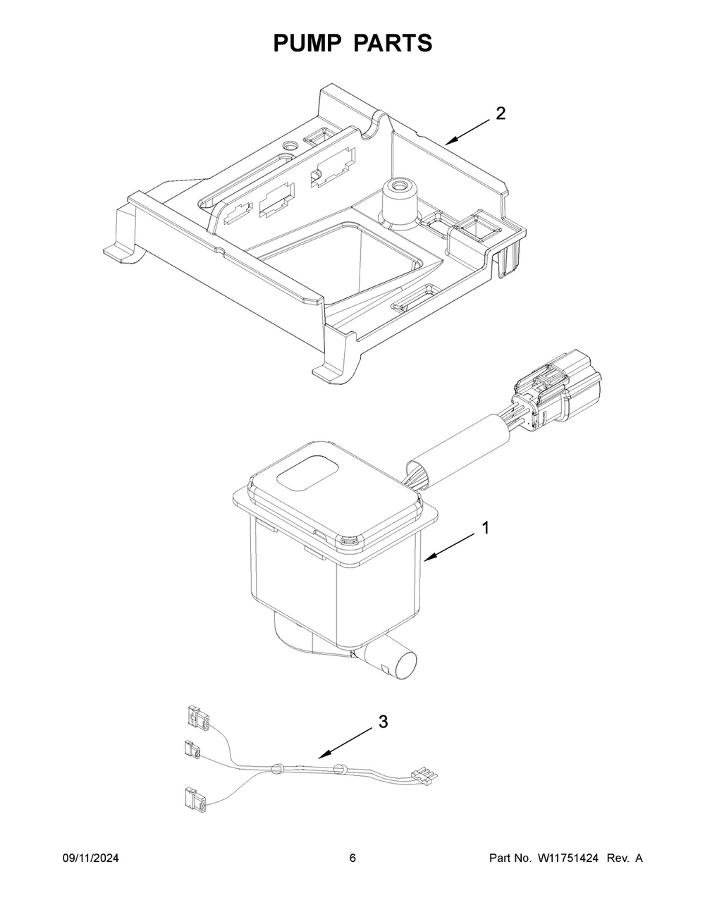 04 - Pump Parts Diagram and Parts List for KUID308HPS02  Whirlpool Ice Maker