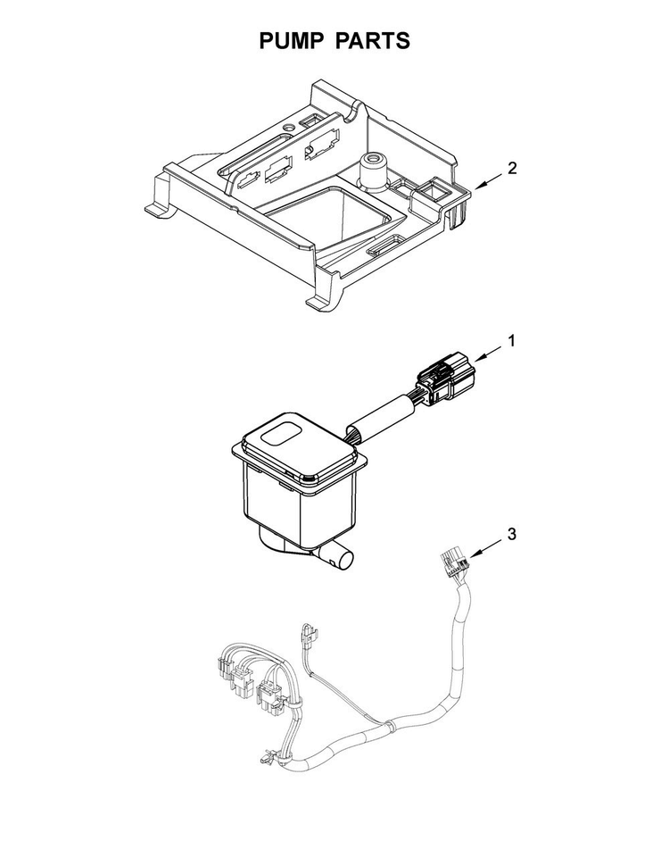 Pump Parts Diagram and Parts List for KUIC15POZP2  KitchenAid Ice Maker