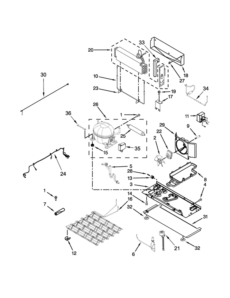 Unit Parts Diagram and Parts List for WRX988SIBE02  Whirlpool Refrigerator