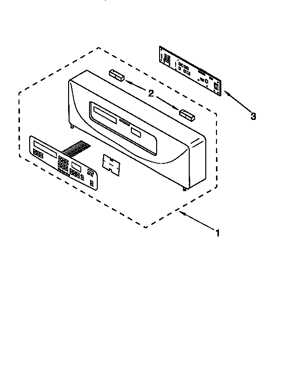 Control Panel Diagram and Parts List for KEBS107DBAL2  KitchenAid Wall Oven