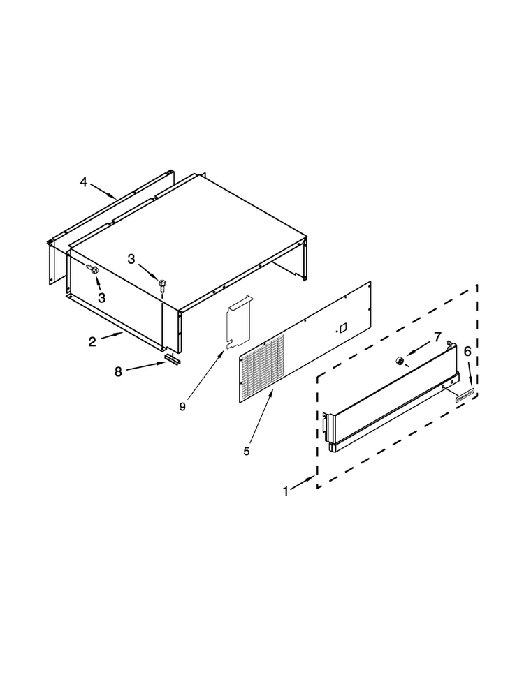 Top Grille And Unit Cover Parts Diagram and Parts List for KBSD508ESS00  KitchenAid Refrigerator