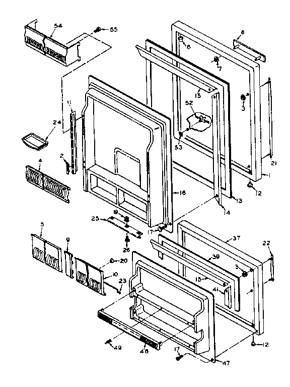 Door Parts Diagram and Parts List for 106U14GIM  Kenmore Refrigerator