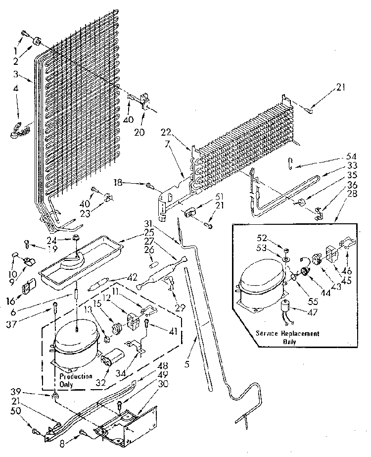 Unit Diagram and Parts List for ET14JKXSN02  Whirlpool Refrigerator