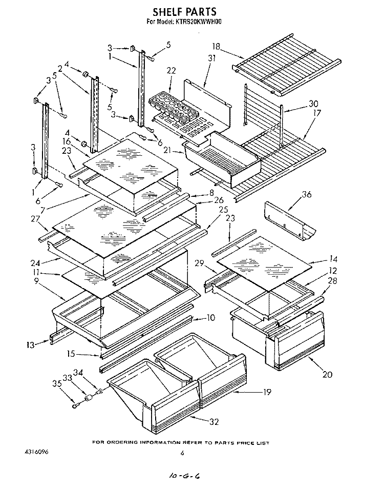 SHELF , LIT/OPTIONAL Diagram and Parts List for KTRS20KWAL00  KitchenAid Refrigerator