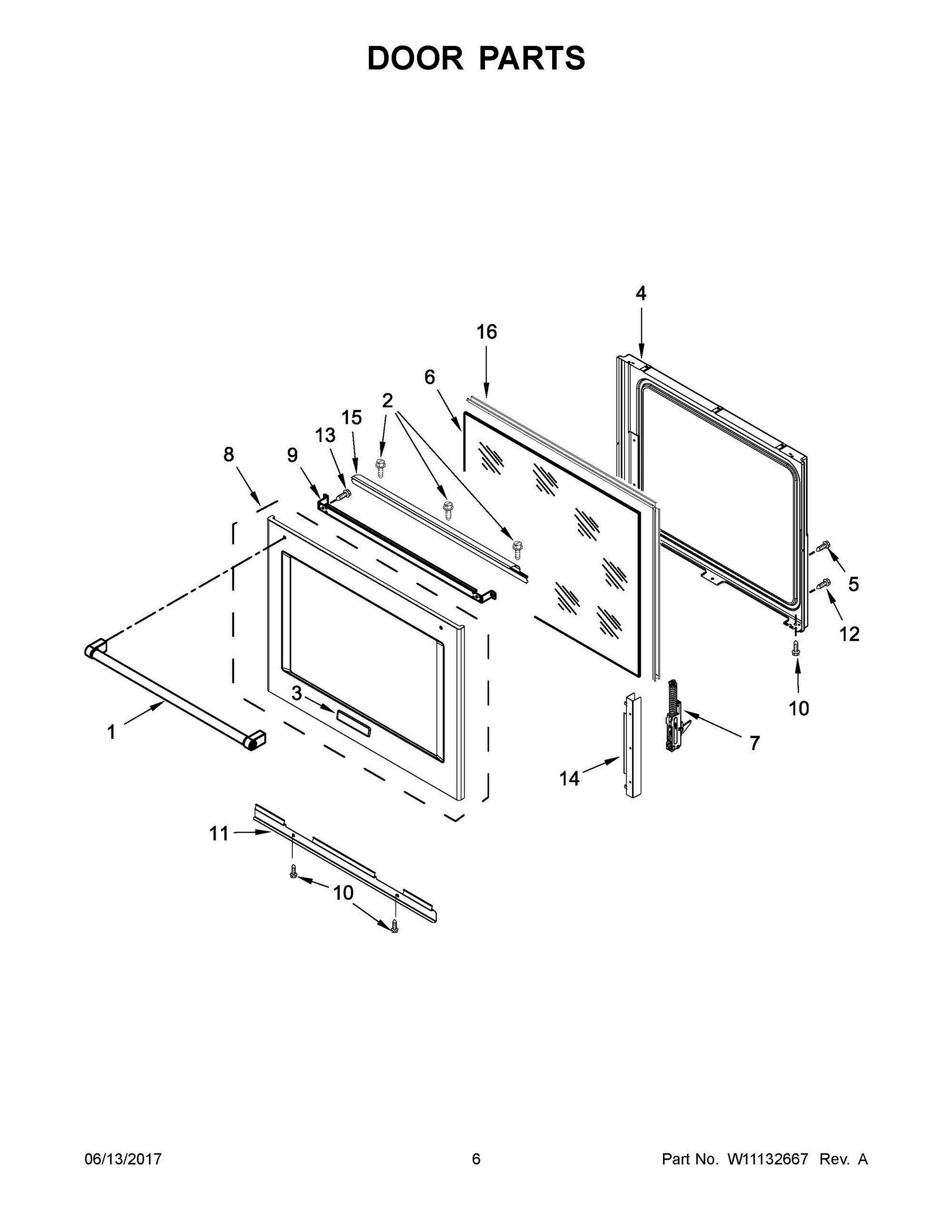 04 - DOOR PARTS Diagram and Parts List for KSEG700ESS2  Whirlpool Range
