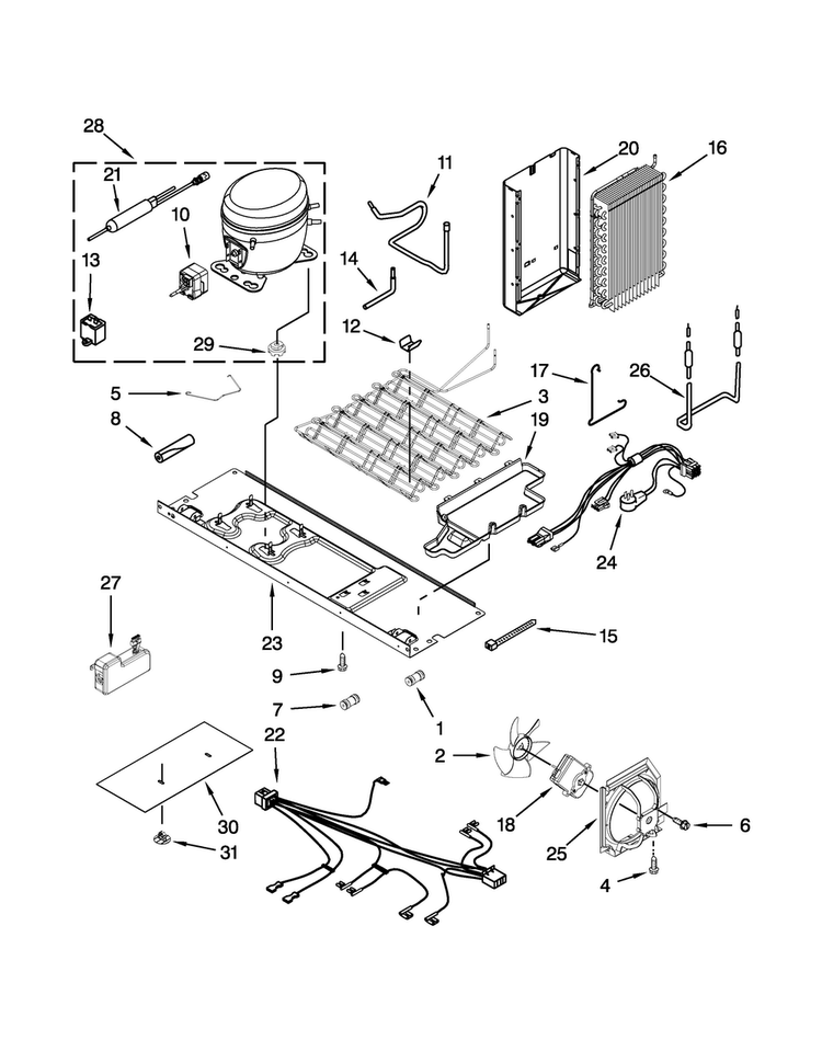 Unit Parts Diagram and Parts List for WRS965CIAM01  Whirlpool Refrigerator