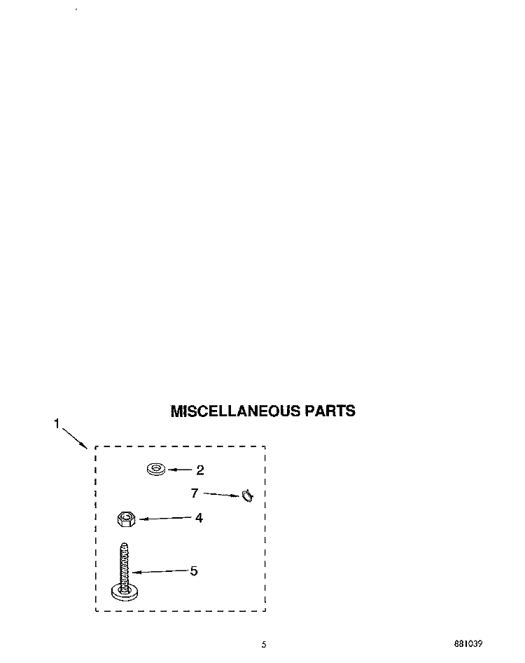 MISCELLANEOUS Diagram and Parts List for LST9245AN0  Whirlpool Washer