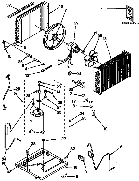 Unit Parts Diagram and Parts List for 4848790811  Kenmore Air Conditioner