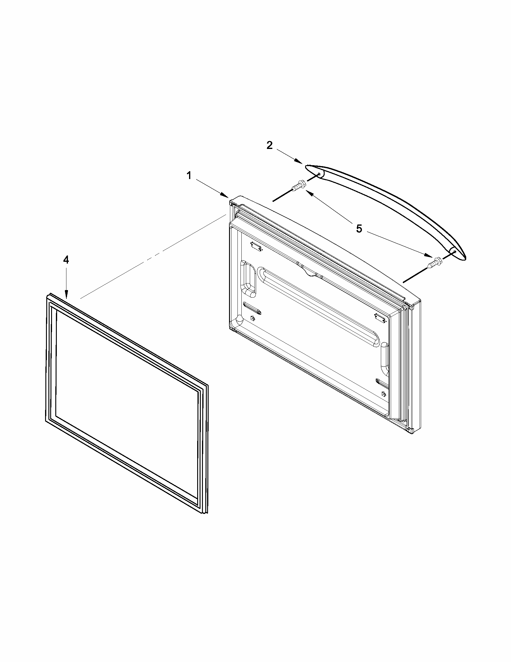 Freezer Door Parts Diagram and Parts List for 59672013015  Kenmore Refrigerator