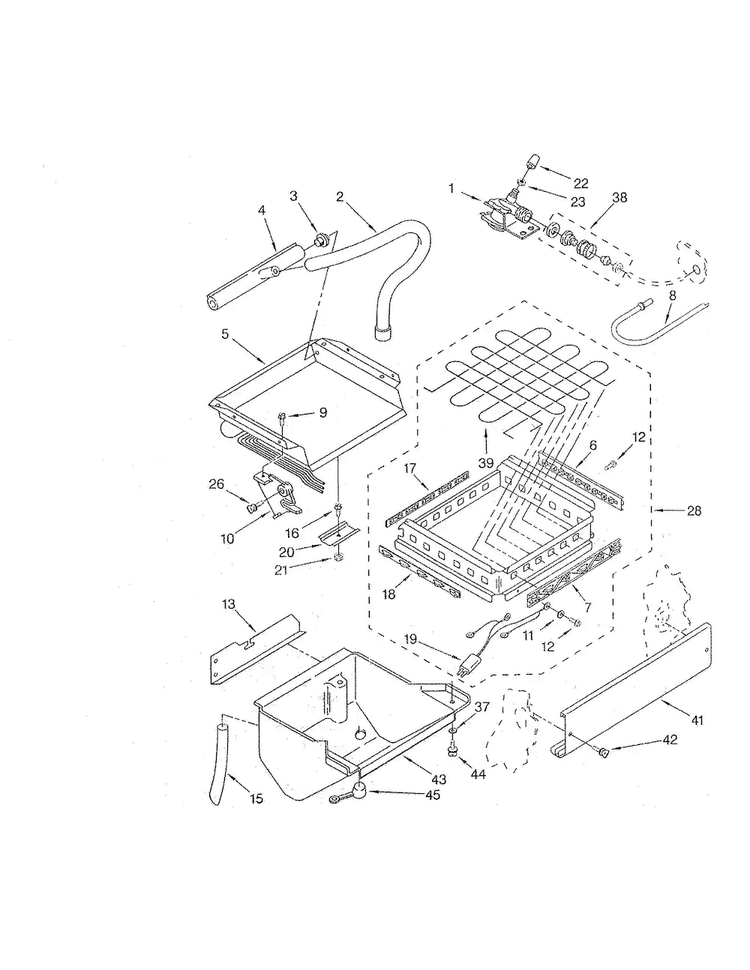 Evaporator/ice Cutter Grid/water Parts Diagram and Parts List for BR51IMWA0  Whirlpool Ice Maker