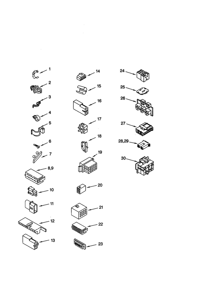 Wiring Harness Diagram and Parts List for 2DLSQ7533JQ0  Whirlpool Washer