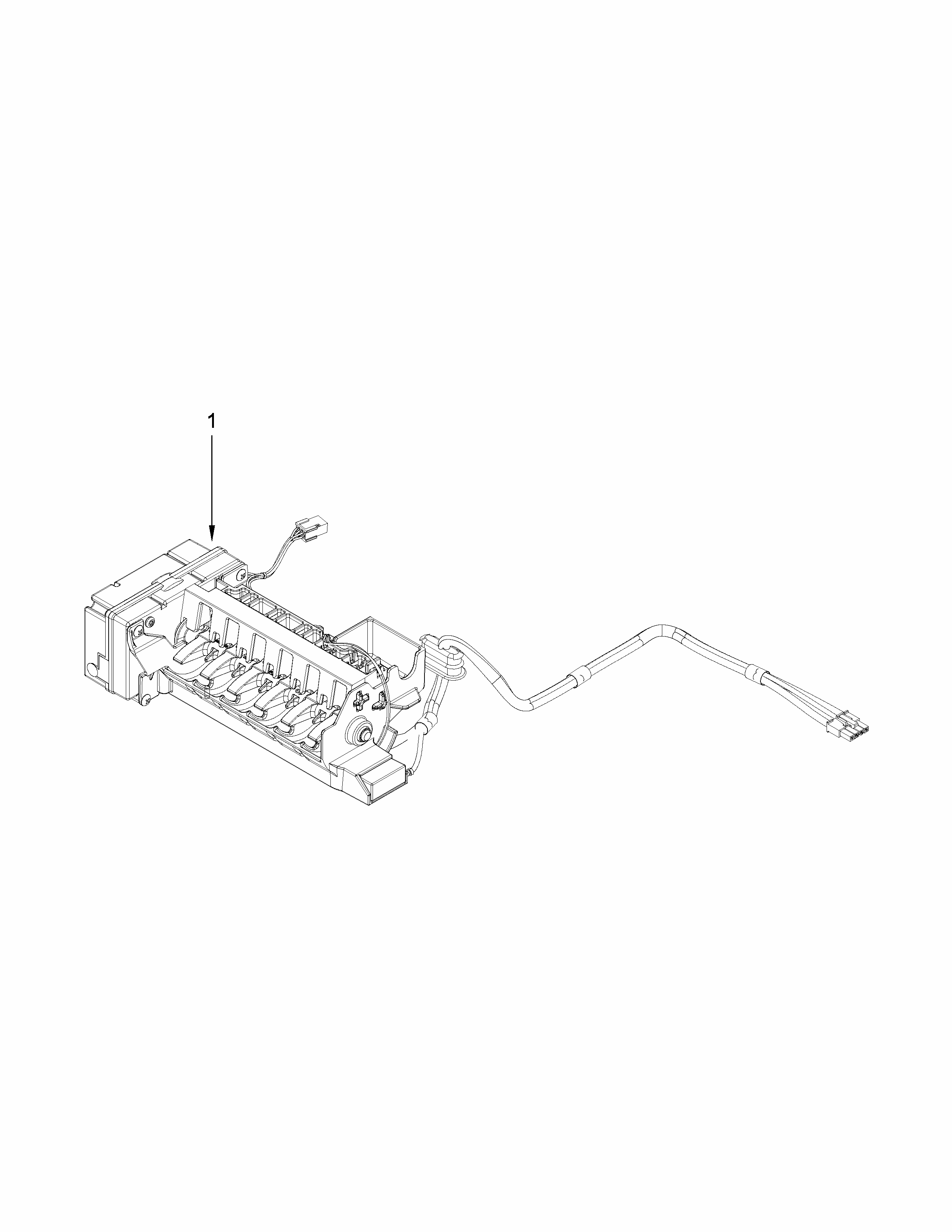 Icemaker Parts Diagram and Parts List for IX7DDEXDSM00  Whirlpool Refrigerator