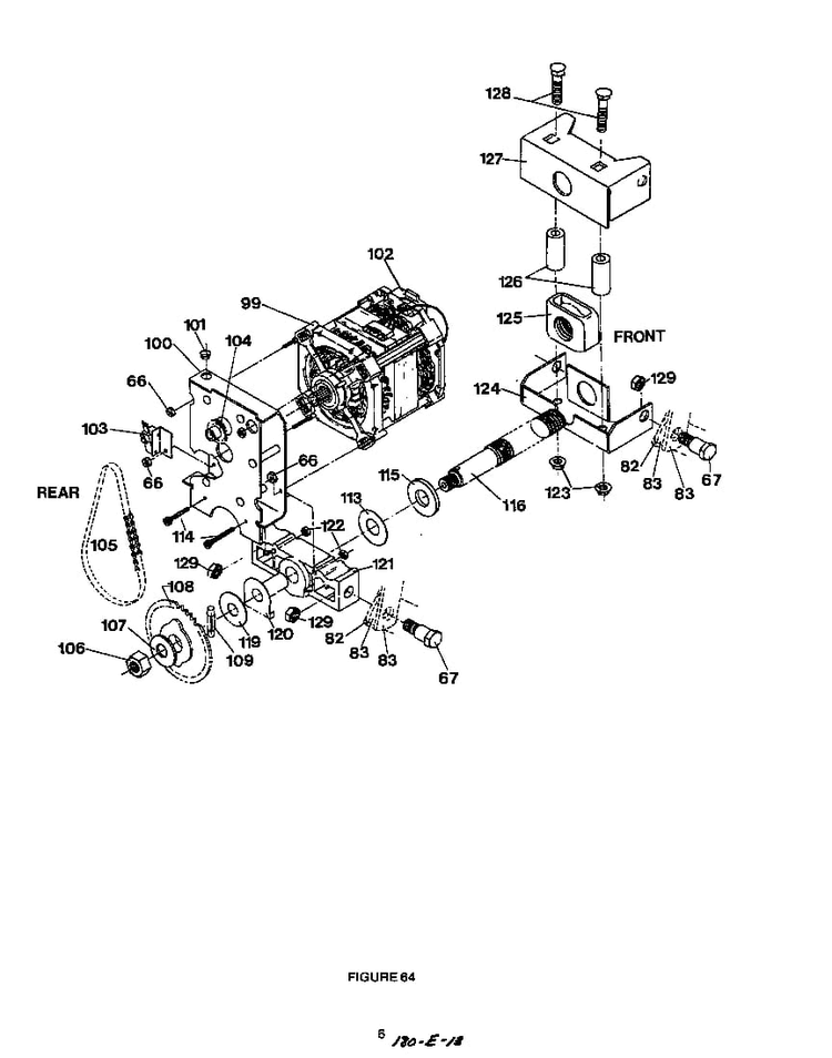 Motor And Drive Diagram and Parts List for 8963L21  Roper Trash Compactor