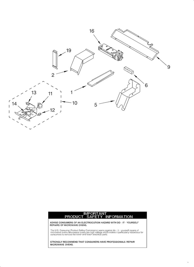 Latch Diagram and Parts List for KEHC309JSS  KitchenAid Microwave Oven Combo