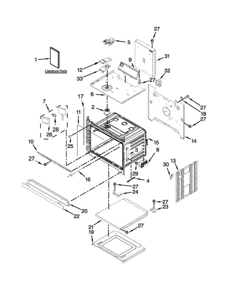 Oven Parts Diagram and Parts List for KEBS109BSP01  KitchenAid Wall Oven