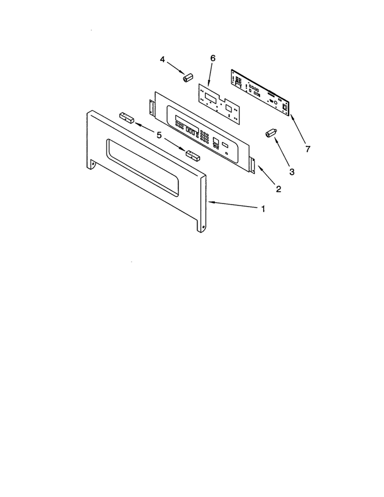 Control Panel Diagram and Parts List for GSC308PJS1  Whirlpool Microwave Oven Combo