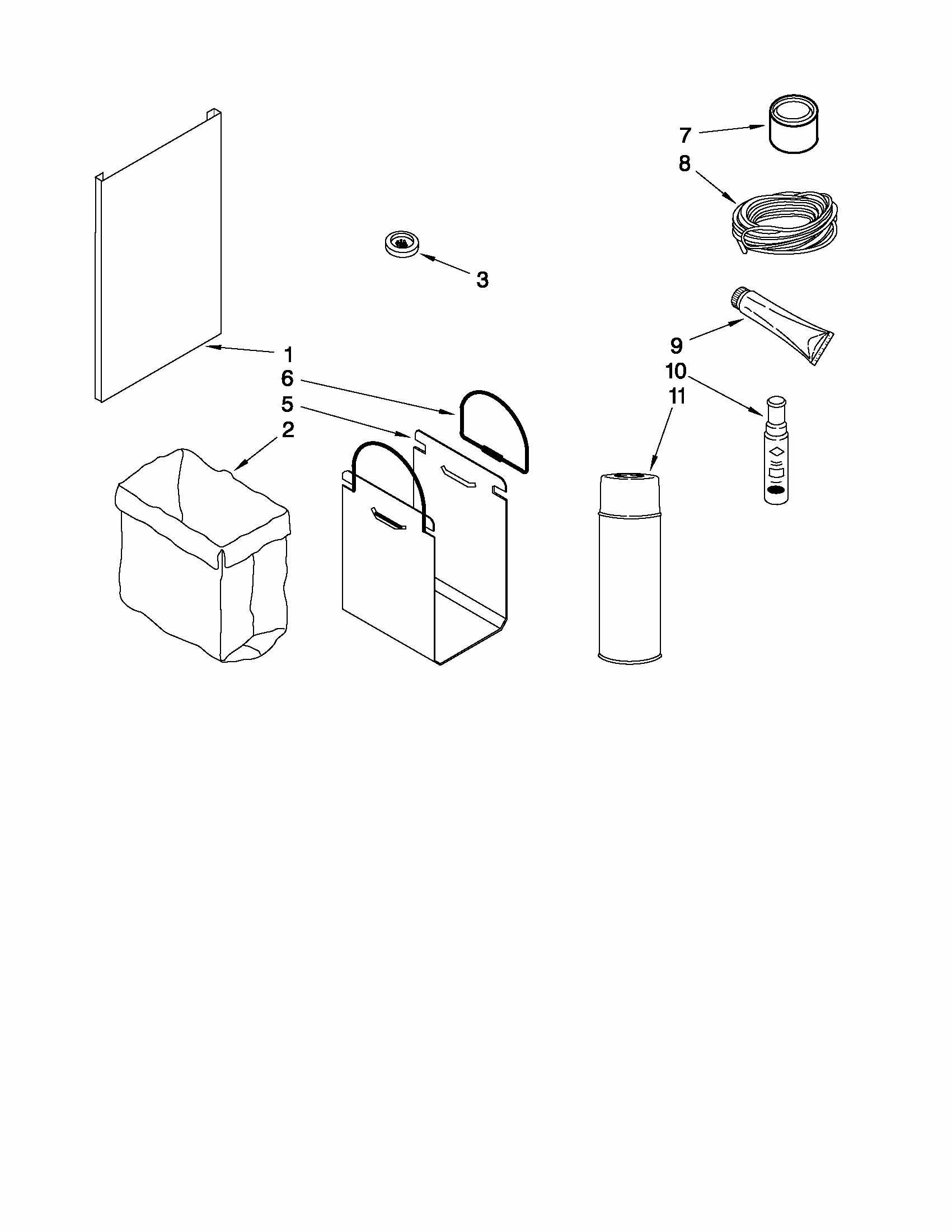 Accessory Parts Diagram and Parts List for 66513633102  Kenmore Trash Compactor