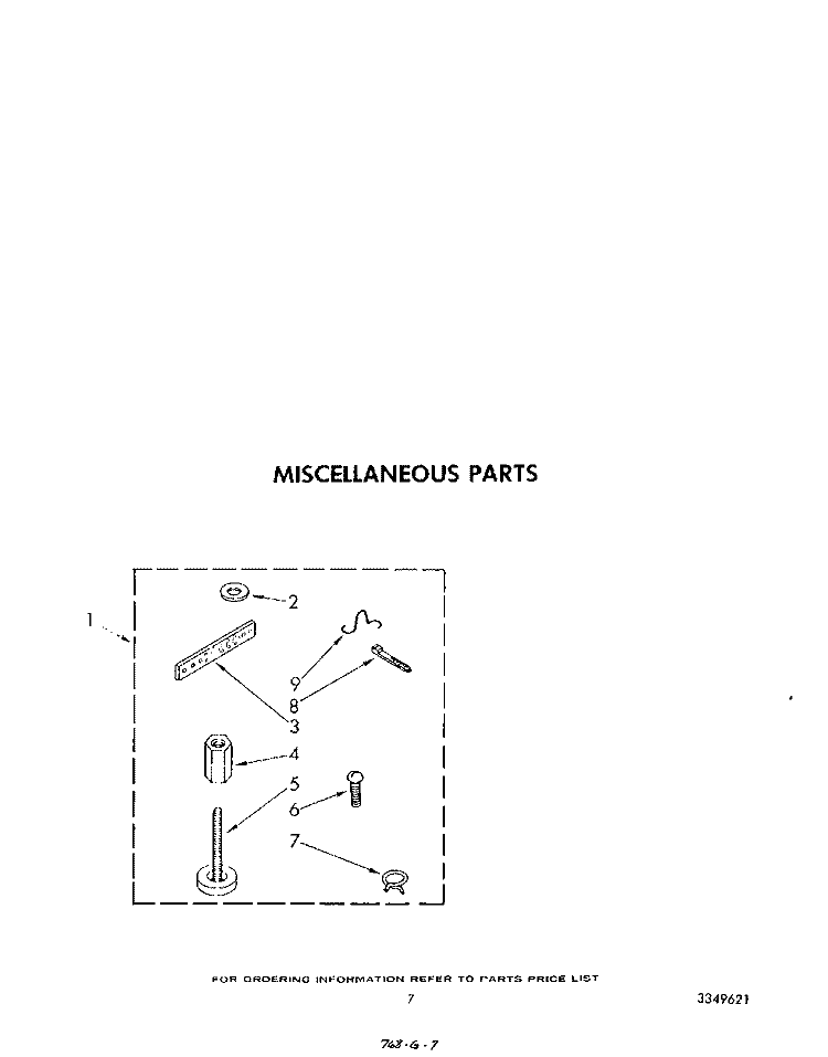 MISCELLANEOUS Diagram and Parts List for LA7000XSW1  Whirlpool Washer