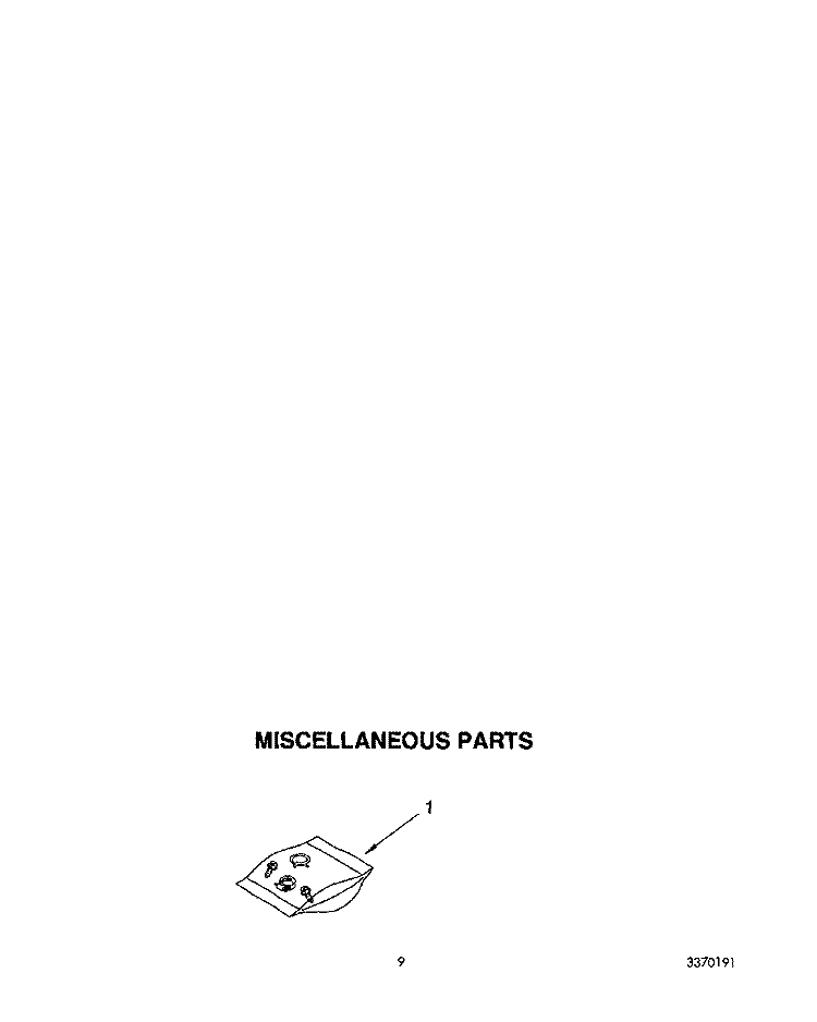MISCELLANEOUS Diagram and Parts List for DU8500XX2  Whirlpool Dishwasher