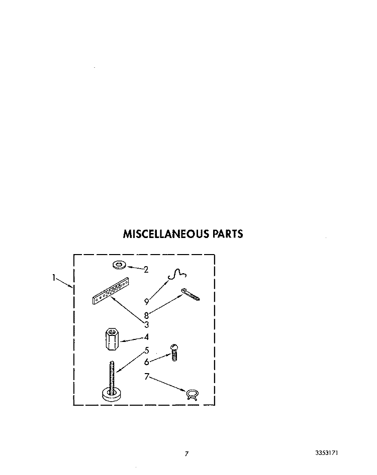 MISCELLANEOUS Diagram and Parts List for LA9680XWN0  Whirlpool Washer