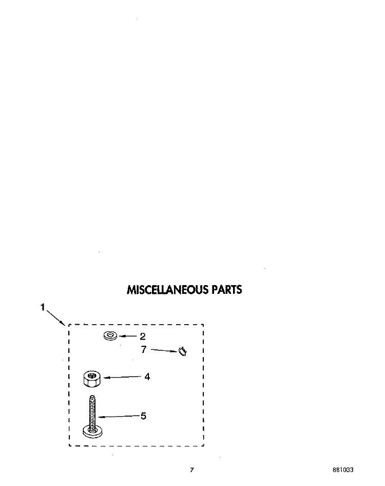 MISCELLANEOUS Diagram and Parts List for LSP6244AN0  Whirlpool Washer