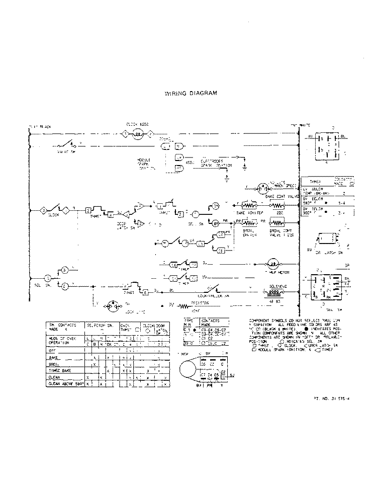 WIRING DIAGRAM Diagram and Parts List for 1353W3A  Roper Range