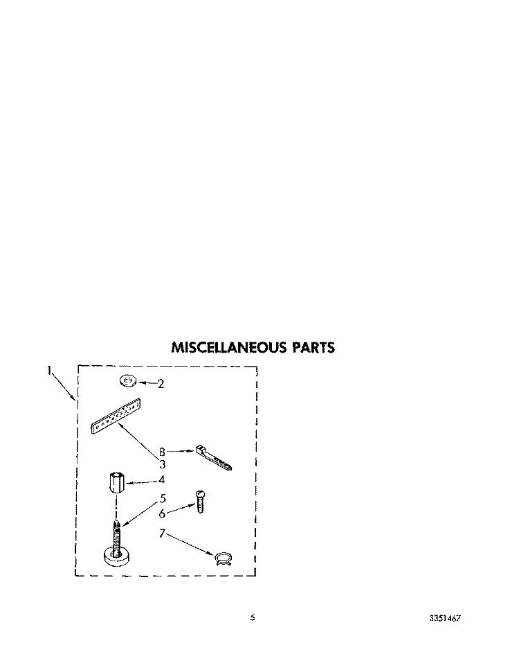 MISCELLANEOUS Diagram and Parts List for LA5600XTG0  Whirlpool Washer